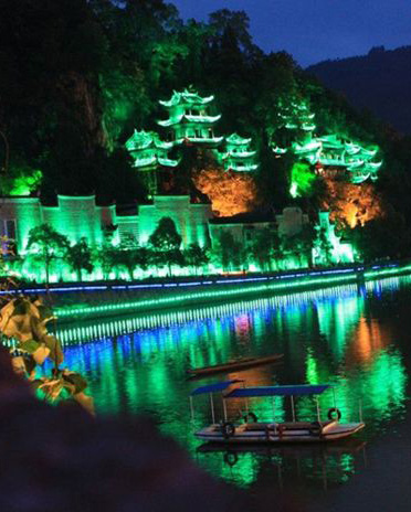 貴州古鎮(zhèn)小河亮化案例縮